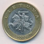 Литва 2 лита, 2002 (2 лита. Литва 2002)