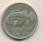 Исландия 100 крон, 2001 (100 крон. Исландия 2001)