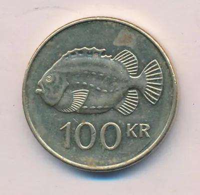 Исландия 100 крон, 2004 (100 крон. Исландия 2004)