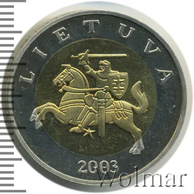 Литва 5 лит, 2003 (5 лит. Литва 2003г. Bm.)