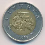 Литва 5 лит, 1999 (5 лит. Литва 1999)