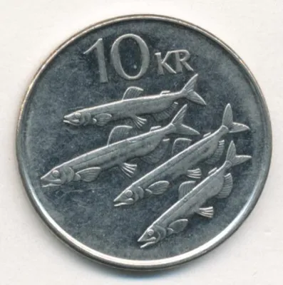 Исландия 10 крон, 2004 (10 крон. Исландия. 2004)