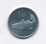 Исландия 1 крона, 1999 (1 крона. Исландия. 1999)