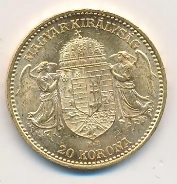 Венгрия 20 крон, 1899 (20 крон. Венгрия. М-6,77г. 1899)