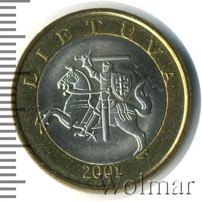 Литва 2 лита, 2001 (2 лита. Литва 2001г. Bm.)