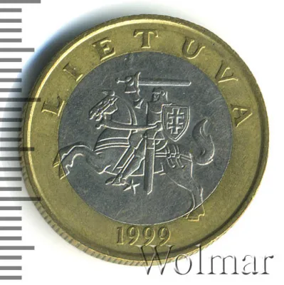 Литва 2 лита, 1999 (2 лита. Литва 1999г. Bm.)