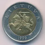 Литва 5 лит, 1999 (5 лит. Литва 1999)