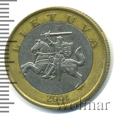 Литва 2 лита, 2001 (2 лита. Литва 2001г. Bm.)