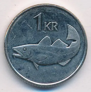 Исландия 1 крона, 2005 (1 крона. Исландия 2005)