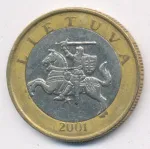 Литва 2 лита, 2001 (2 лита. Литва 2001)