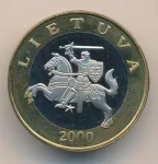 Литва 2 лита, 2000 (2 лита. Литва 2000)